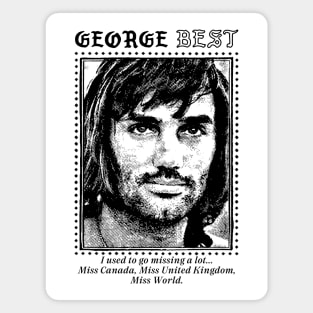 George Best / Retro Fan Quote Design 3 Magnet